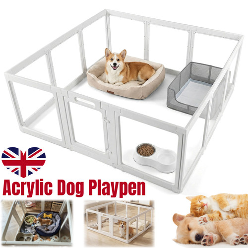 Large acrylic dog playpen cage - large,