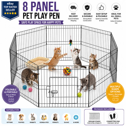Dog pet pen panel puppy - dog, 8